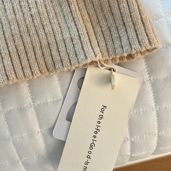 REVOLVE & MINIMALIST lovers COMMENSE camel mock neck ribbed sweater tank S - Picture 8 of 11